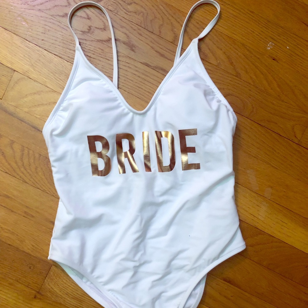 Bride one piece bathing suit!